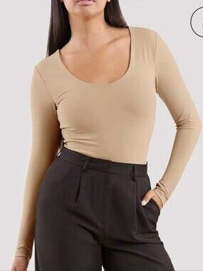 Nuuds Limited Color Oat Long Sleeve Bodysuit